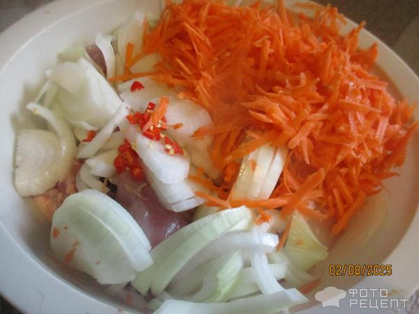 Рецепт: Курица тушеная в сливовом соусе и "русским" песто - в мультиварке-скороварке Рецепт: Курица тушеная в сливовом соусе и "русским" песто - в мультиварке-скороварке