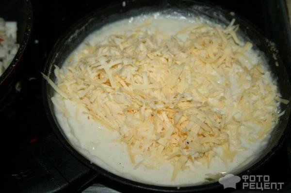 Рецепт: Греческая мусака - С маринованными баклажанами и фаршем из куриного филе Рецепт: Греческая мусака - С маринованными баклажанами и фаршем из куриного филе