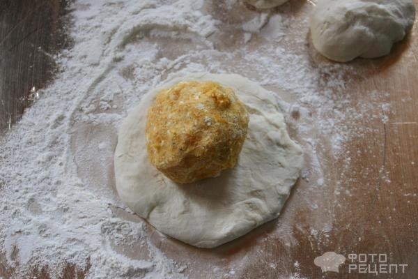 Рецепт: Хычины - с тыквой и сыром Рецепт: Хычины - с тыквой и сыром