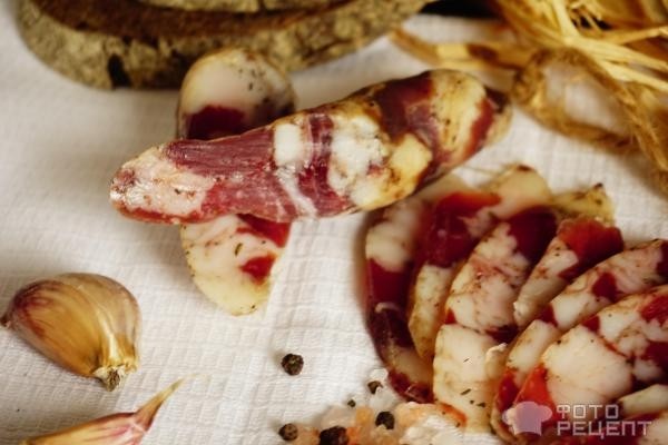 Рецепт: Колбаса мациковая - сыровяленая Рецепт: Колбаса мациковая - сыровяленая