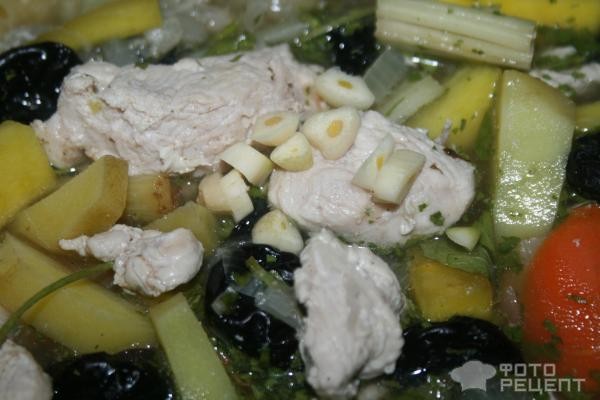 Рецепт: Индейка с овощами - с любистоком Рецепт: Индейка с овощами - с любистоком