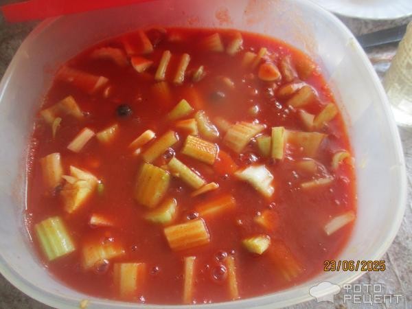 Рецепт: Маринованный сельдерей (с овощами) - как закуска Рецепт: Маринованный сельдерей (с овощами) - как закуска