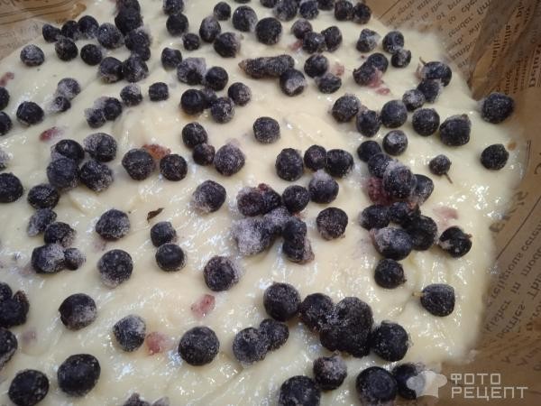 Рецепт: Пирог с замороженными ягодами - и творогом Рецепт: Пирог с замороженными ягодами - и творогом
