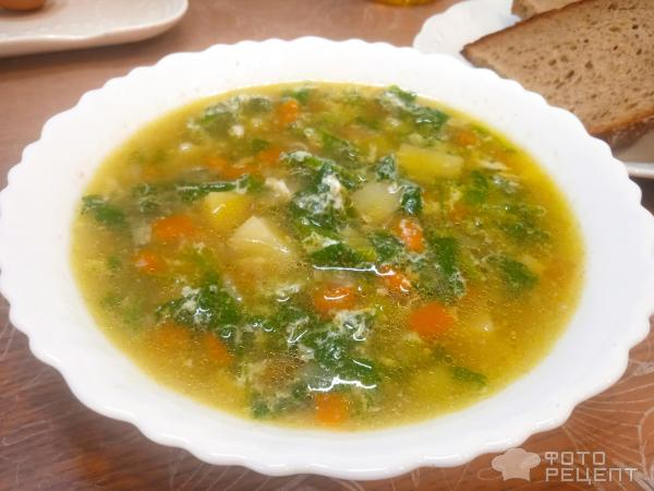 Рецепт: Суп из крапивы - с яйцом, на говяжьем бульоне Рецепт: Суп из крапивы - с яйцом, на говяжьем бульоне