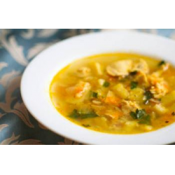 Рецепт: Куриный суп с рисом - и томатами и без картофеля Рецепт: Куриный суп с рисом - и томатами и без картофеля