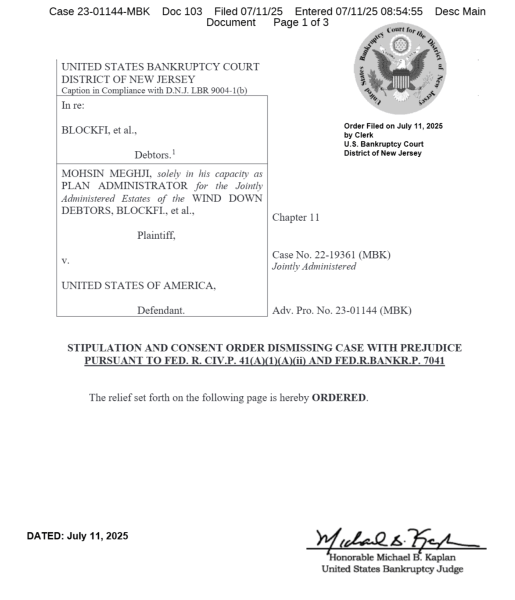 Администратор банкротства Blockfi и DOJ урегулируют иск о криптовалюте в размере 35 миллионов долларов США. Администратор банкротства Blockfi и DOJ урегулируют иск о криптовалюте в размере 35 миллионов долларов США.