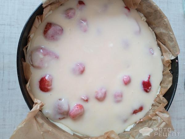 Рецепт: Цветаевский пирог без глютена из кокосовой муки с клубникой - Клубничная нежнятина со сметанной заливкой Рецепт: Цветаевский пирог без глютена из кокосовой муки с клубникой - Клубничная нежнятина со сметанной заливкой