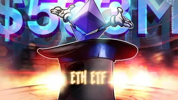Spot Ether ETF Добавить 533 млн долларов, продлить 13-дневную серию притока Spot Ether ETF Добавить 533 млн долларов, продлить 13-дневную серию притока