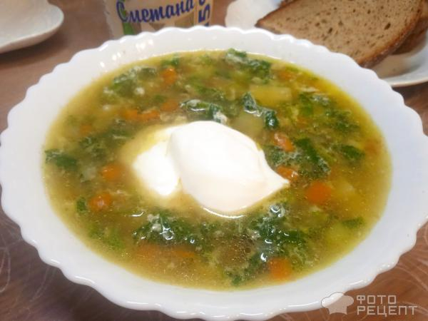 Рецепт: Суп из крапивы - с яйцом, на говяжьем бульоне Рецепт: Суп из крапивы - с яйцом, на говяжьем бульоне