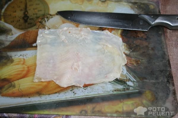 Рецепт: Колбаски куриные - в оболочке из куриной кожи Рецепт: Колбаски куриные - в оболочке из куриной кожи