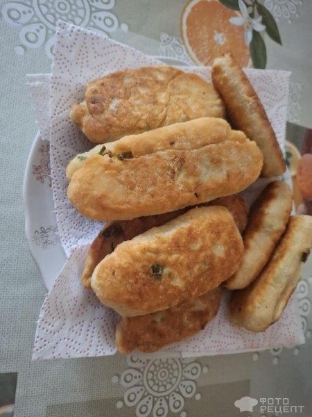 Рецепт: Жареные пирожки с яйцом и зеленым луком - Готовлю с любовью. Рецепт: Жареные пирожки с яйцом и зеленым луком - Готовлю с любовью.