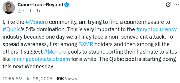 Monero «Экономическая атака» увидела сильную реакцию сообщества Monero «Экономическая атака» увидела сильную реакцию сообщества