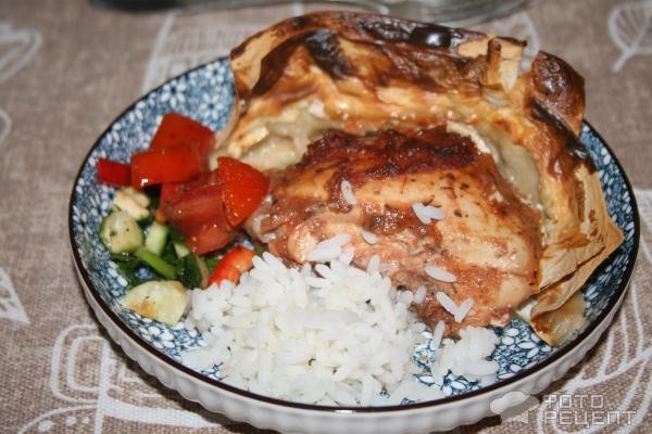 Рецепт: Курицы по-армянски - с лавашем и сметаной Рецепт: Курицы по-армянски - с лавашем и сметаной