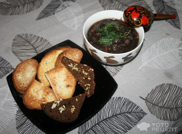 Рецепт: Красный суп - С краснокочанной капустой и заготовкой из свеклы Рецепт: Красный суп - С краснокочанной капустой и заготовкой из свеклы