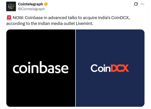 Coinbase с учетом приобретения coindcx: отчет Coinbase с учетом приобретения coindcx: отчет