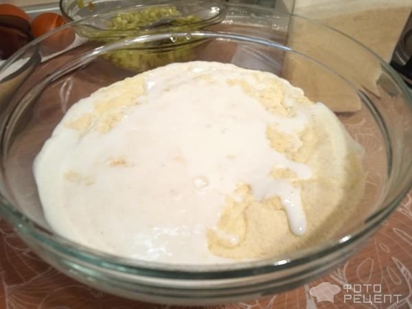 Рецепт: Сезонный пирог из ревеня - в стиле манника, вкусно по домашнему Рецепт: Сезонный пирог из ревеня - в стиле манника, вкусно по домашнему