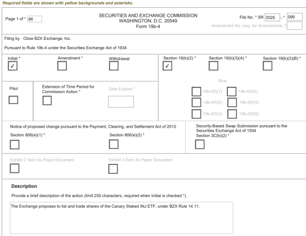Файлы CBOE для Steked ENC ETF от имени Canary Capital Файлы CBOE для Steked ENC ETF от имени Canary Capital