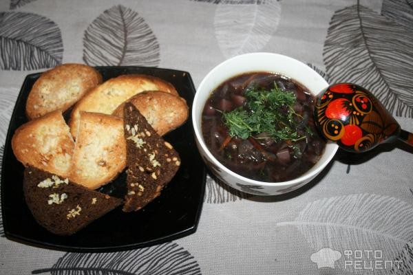 Рецепт: Красный суп - С краснокочанной капустой и заготовкой из свеклы Рецепт: Красный суп - С краснокочанной капустой и заготовкой из свеклы
