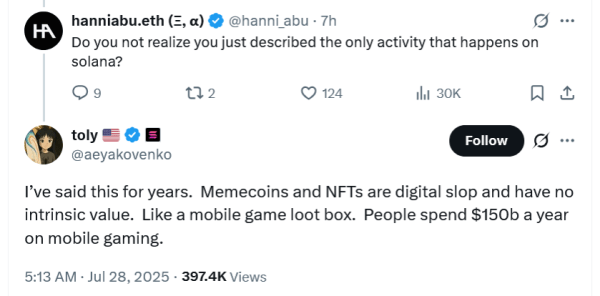 Solana Boss говорит, что Memecoins, NFT – это цифровой шляп Solana Boss говорит, что Memecoins, NFT – это цифровой шляп