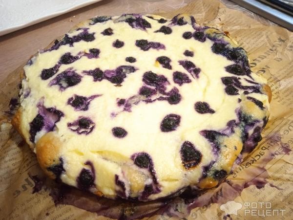 Рецепт: Пирог с замороженными ягодами - и творогом Рецепт: Пирог с замороженными ягодами - и творогом