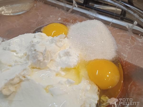 Рецепт: Пирог с замороженными ягодами - и творогом Рецепт: Пирог с замороженными ягодами - и творогом