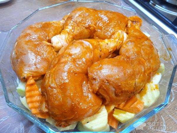 Рецепт: Куриные ножки запеченные с картошкой - в СВЧ Рецепт: Куриные ножки запеченные с картошкой - в СВЧ