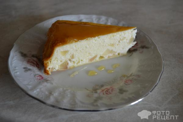 Рецепт: Творожная запеканка без муки и манки - С яблоками, корицей и медом Рецепт: Творожная запеканка без муки и манки - С яблоками, корицей и медом