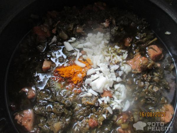 Рецепт: Мясо тушеное с зеленью - типа "сябзи говурма" Рецепт: Мясо тушеное с зеленью - типа "сябзи говурма"