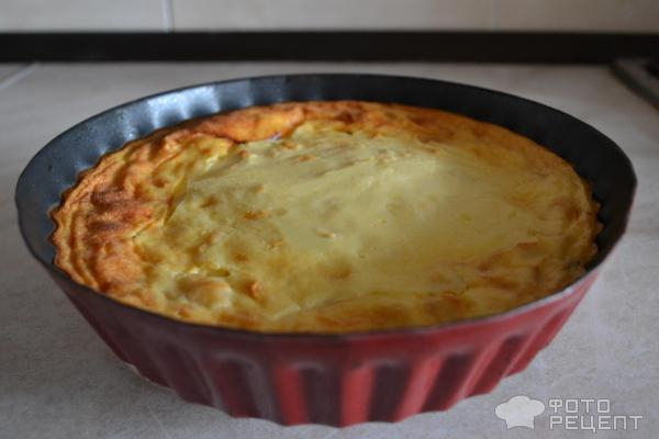 Рецепт: Творожная запеканка без муки и манки - С яблоками, корицей и медом Рецепт: Творожная запеканка без муки и манки - С яблоками, корицей и медом