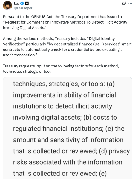 План Defi ID казначейства приводит к обратной реакции конфиденциальности План Defi ID казначейства приводит к обратной реакции конфиденциальности