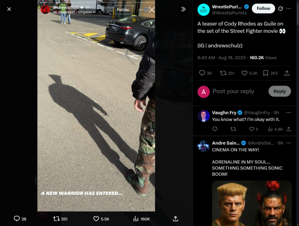 
                Не Ван Дамм. Гайла в экранизации Street Fighter представили фото его тени — но главное на месте
            