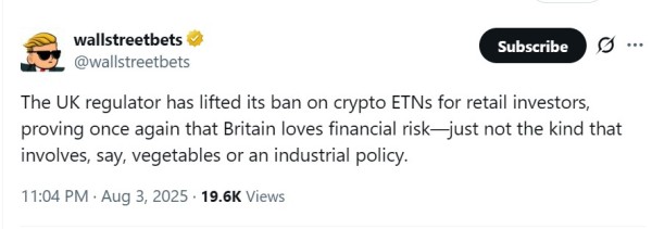FCA реверсирует криптовалюту ETN Ban, открывает британский розничный доступ в октябре FCA реверсирует криптовалюту ETN Ban, открывает британский розничный доступ в октябре