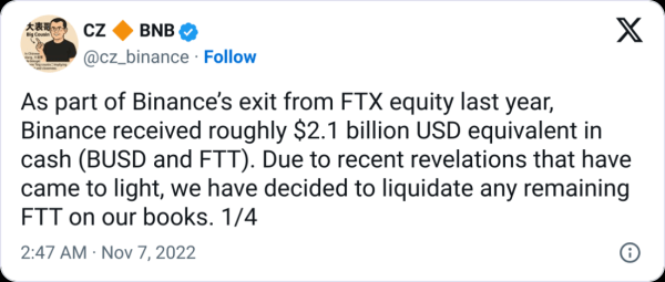 Changpeng Zhao просит бросить костюм Clawback $1,8 млрд. Changpeng Zhao просит бросить костюм Clawback $1,8 млрд.