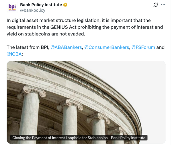 Американские банковские группы хотят, чтобы Loophol Loophol Like Liking StableCoin закрыта Американские банковские группы хотят, чтобы Loophol Loophol Like Liking StableCoin закрыта