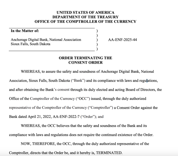US OCC завершается 2022 году, нацеленное на Anchorage Digital по AML US OCC завершается 2022 году, нацеленное на Anchorage Digital по AML