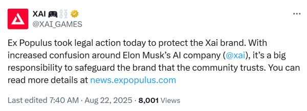 Xai подает в суд на Xai Elon Musk по поводу спора о торговой марке Xai подает в суд на Xai Elon Musk по поводу спора о торговой марке