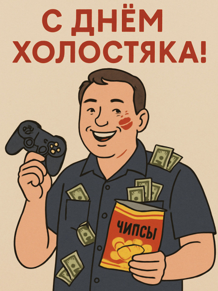 Открытка на День холостяка