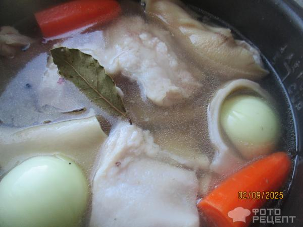 Рецепт: Закуска из свиной шкурки - острая закуска Рецепт: Закуска из свиной шкурки - острая закуска