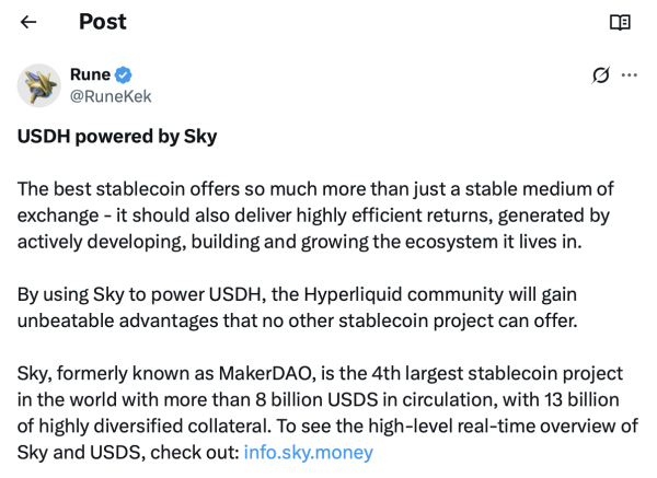 Гиперликвид USDH Race: валидаторы готовятся выбрать эмитента Stablecoin Гиперликвид USDH Race: валидаторы готовятся выбрать эмитента Stablecoin