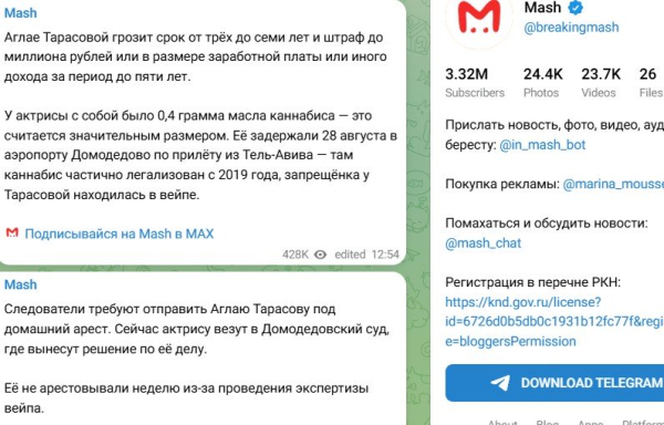 Аглаю Тарасову задержали с вейпом, в котором находились запрещённые вещества Аглаю Тарасову задержали с вейпом, в котором находились запрещённые вещества