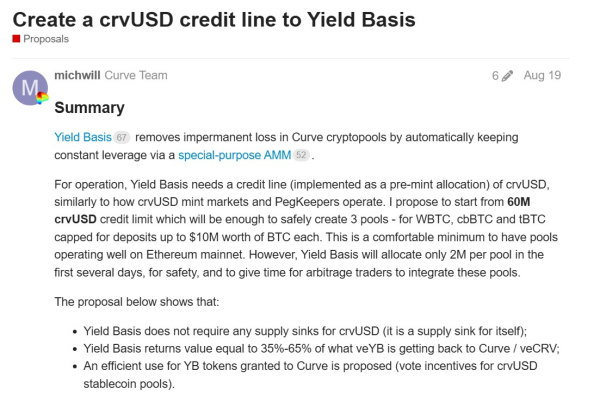 Кривая DAO одобряет кредитную линию CRVUSD в размере 60 млн. Долл. Кривая DAO одобряет кредитную линию CRVUSD в размере 60 млн. Долл.