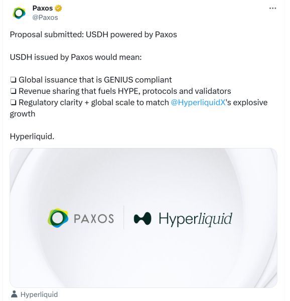 Paxos предлагает stablecoin для гиперликвидов с выкупом шумихи Paxos предлагает stablecoin для гиперликвидов с выкупом шумихи