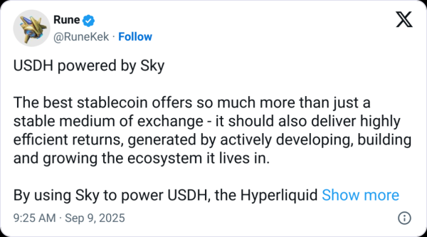 Sky присоединяется к торгам войны за запланированную гиперликидную стаблекун Sky присоединяется к торгам войны за запланированную гиперликидную стаблекун