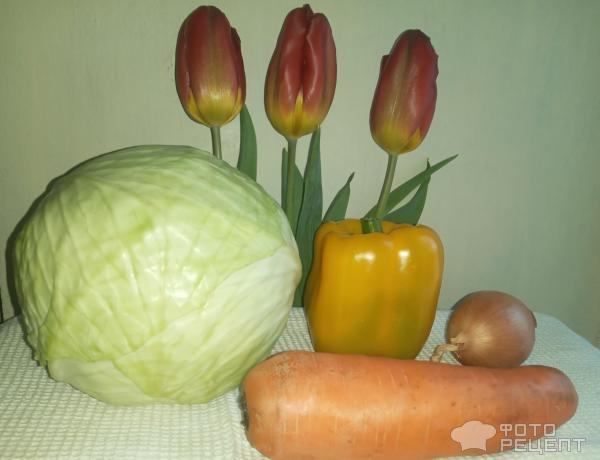 Рецепт: Салат из легкого с овощами - на скорую руку Рецепт: Салат из легкого с овощами - на скорую руку