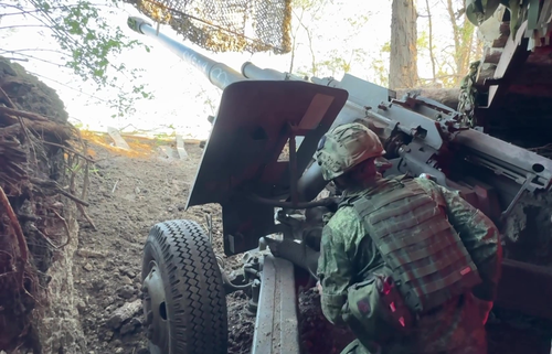 Артиллеристы 49-й армии уничтожили пункт дислокации ВСУ на Херсонском направлении Артиллеристы 49-й армии уничтожили пункт дислокации ВСУ на Херсонском направлении