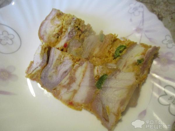 Рецепт: Закуска из свиной шкурки - острая закуска Рецепт: Закуска из свиной шкурки - острая закуска