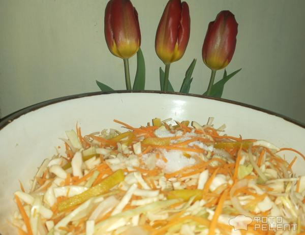 Рецепт: Салат из легкого с овощами - на скорую руку Рецепт: Салат из легкого с овощами - на скорую руку
