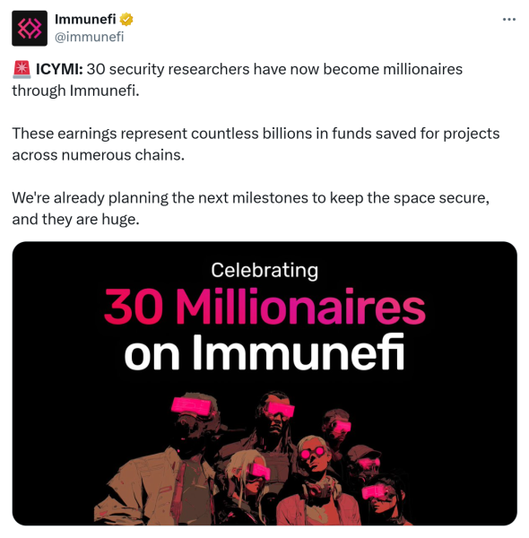 Web3 Белые шляпы зарабатывают миллионы, карликовые зарплаты кибербезопасности в 300 тысяч долларов США Web3 Белые шляпы зарабатывают миллионы, карликовые зарплаты кибербезопасности в 300 тысяч долларов США