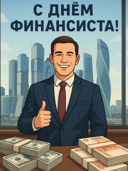Открытка и поздравления на День финансиста