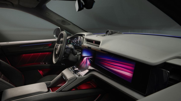 Показан салон электрического кроссовера Porsche Cayenne Показан салон электрического кроссовера Porsche Cayenne